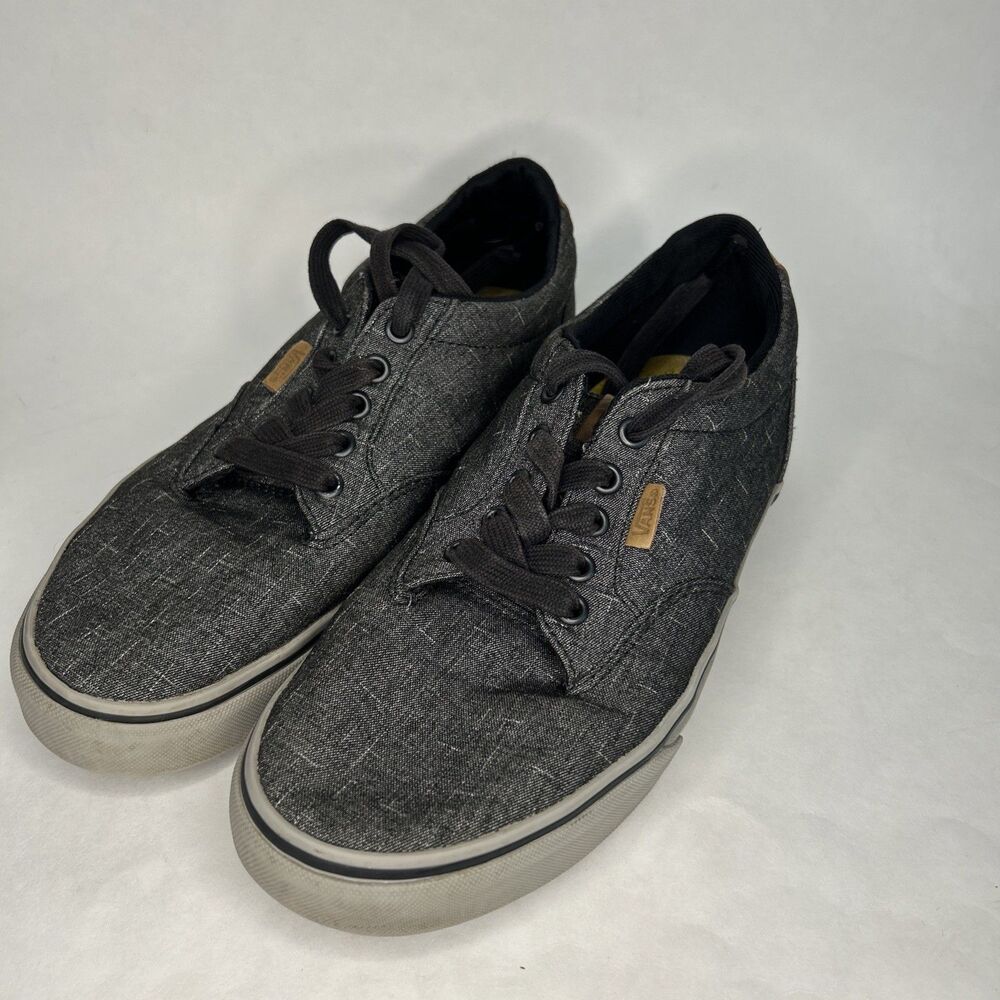 Vans Mens Off The Wall Gray Casual Skate Shoes Top Lace up Size 8